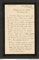 Nachlass Franz Steindachner, Brief von Eduard Graeffe an Franz Steindachner (22.12.1903), Inv.Nr. 173.39, Seite 1